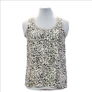 THEORY Maryam 100% silk leopard print buttery soft tank top